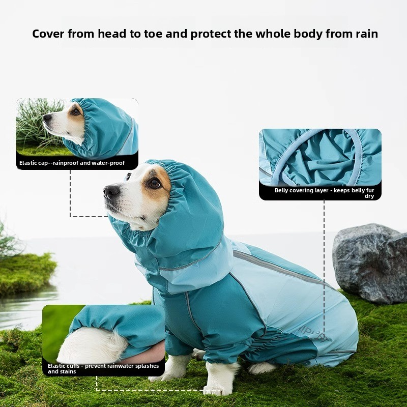 2026 Full Coverage Color Block - Dog Raincoat review and price