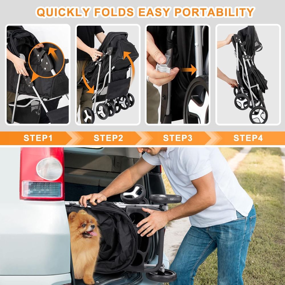 Pet Stroller Dog Cat Stroller  - Pet Stroller Carrier review and price