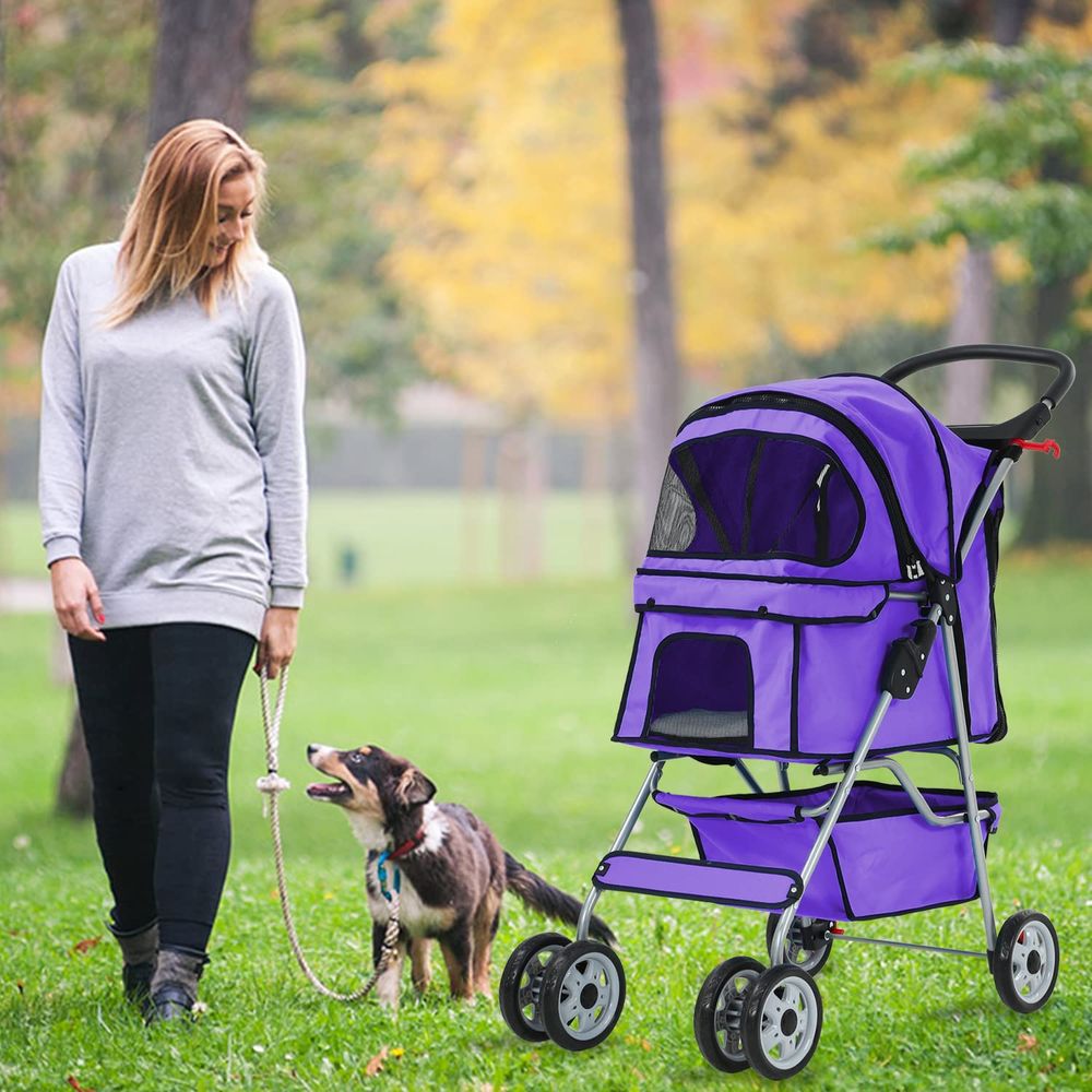 Wheels Cat Stroller, Pet Dog J - Pet Stroller Carrier review and price