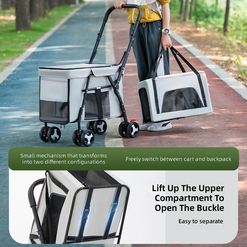 Double-layer Pet Cart, Separat - Pet Stroller Carrier review and price